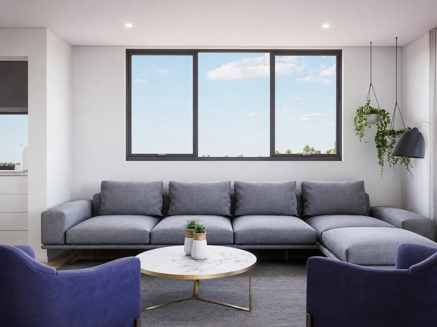 Contemporary TV Lounge Interior - Architecture Visualization visualization screenshot 1